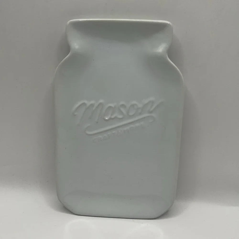Mason Craft & More Ceramic Spoon Rest White Classic Cottagecore